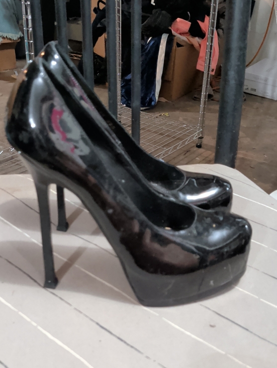 Yves Saint Laurent Shoes - Nwob YSL Black Patent Platform Stiletto Pumps